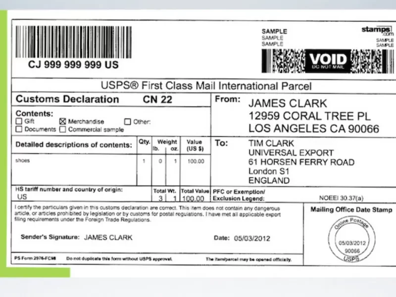 Where To Put Customs Form On Package Usps